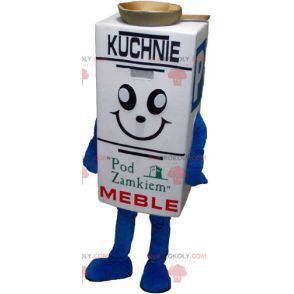 Mascot cartón de leche blanco gigante - Redbrokoly.com