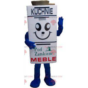 Mascot cartón de leche blanco gigante - Redbrokoly.com