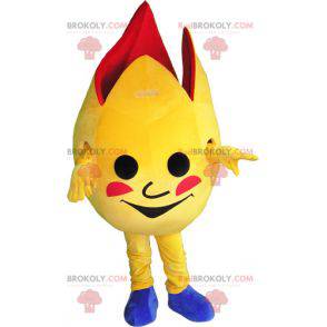 Mascotte d'œuf géant ouvert jaune et rouge - Redbrokoly.com