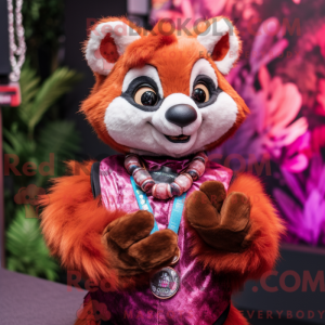 Máscara de panda rosa...