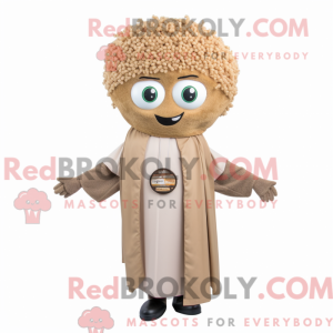 Tan Falafel maskot kostume...
