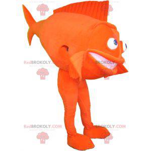 Mascotte di pesce arancione gigante - Redbrokoly.com