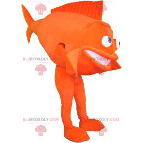 Mascotte di pesce arancione gigante - Redbrokoly.com