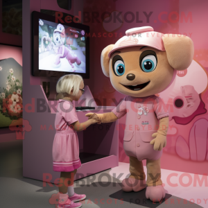 Postava maskota Tan Pink v...