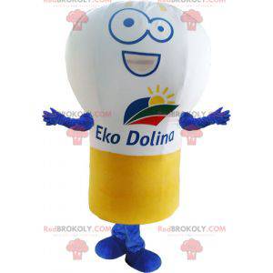 Mascot bulbo gigante bianco giallo e blu - Redbrokoly.com