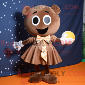 Brown Handball Ball mascot...