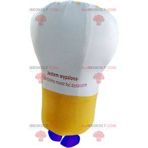 Mascot giant bulb white yellow and blue - Redbrokoly.com