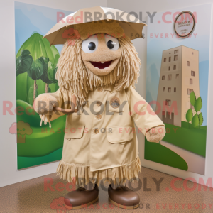 Beige Jambalaya maskot...