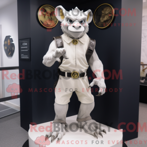 Hvid Gargoyle maskot...