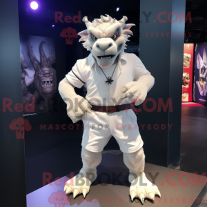 Hvid Gargoyle maskot...