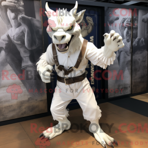 White Gargoyle mascot...