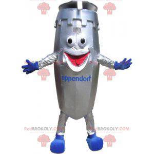 Metal barrel mascot lab equipment mascot - Redbrokoly.com