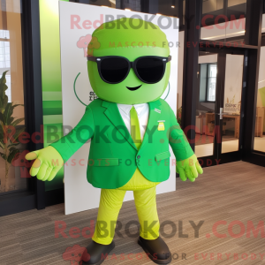 Limegrøn lasagne maskot...