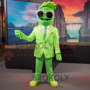 Lime Green Lasagna mascot...