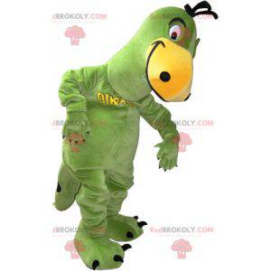 Mascotte dinosauro verde e giallo - Redbrokoly.com