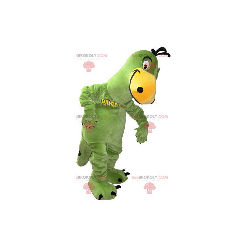 Green and yellow dinosaur mascot - Redbrokoly.com