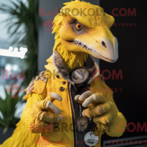 Personaggio mascotte giallo...