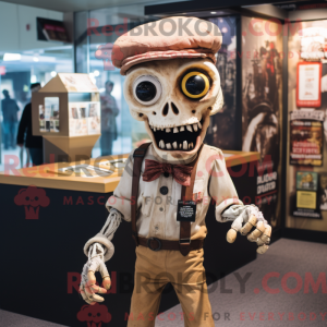Tan Undead maskotdraktfigur...