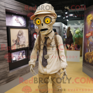Tan Undead maskotdraktfigur...
