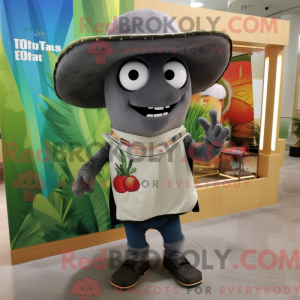 Grå Fajitas maskot kostume...