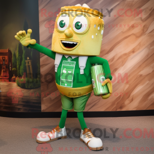 Gold Green Beer mascot...