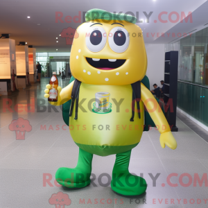 Gold Green Beer maskot...