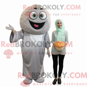 Grå Falafel maskot kostume...
