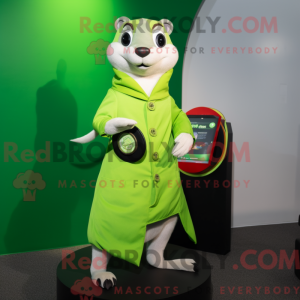 Lime Green Weasel mascot...