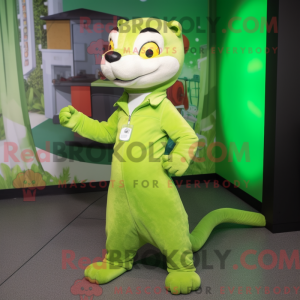 Postava maskota Lime Green...
