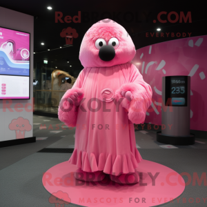 Pink Men maskot kostume...