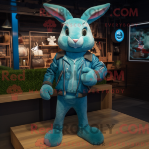 Maskotdraktfigurat Cyan...