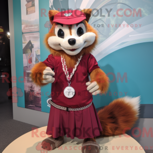 Maroon Weasel mascot...
