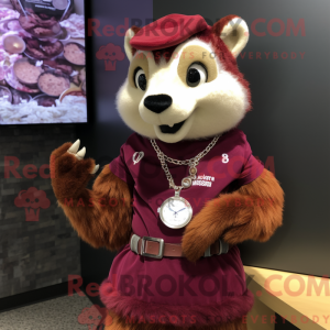 Máscara Maroon Weasel com...