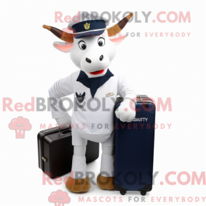 Navy Zebu maskot kostume...