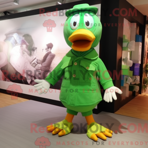 Green Goose mascot costume...