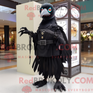 Sort Crow maskot kostume...