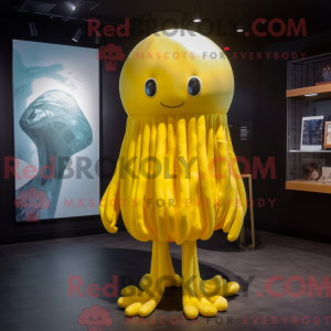 Mascotte de méduse jaune...