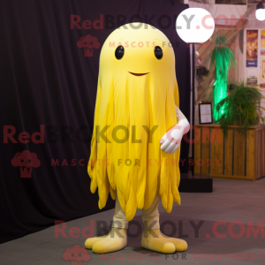 Mascotte de méduse jaune...