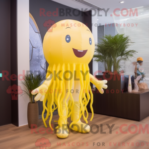 Mascotte de méduse jaune...