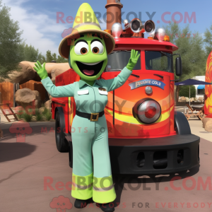 Olive Fire Fighter maskot...