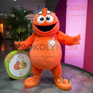 Orange Pink maskot kostume...