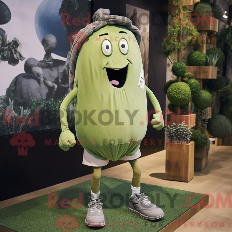 Fantasia de mascote Olive Graveyard com short de corrida e colares - Mascotes do cemitério - REBROKO_240406 - RedBrokoly.com