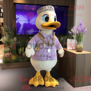 Lavender Duck Maskottchen...