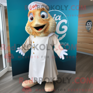 Cream Fish And Chips mascot...