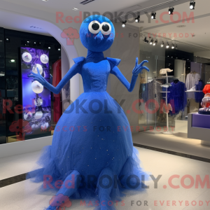 Blue Spider maskot kostume...