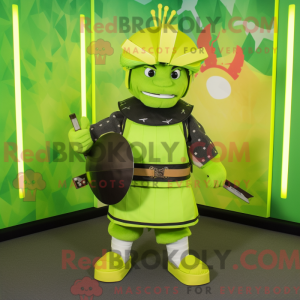 Lime Green Samurai mascotte...