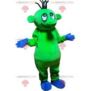 Flashy funny green alien mascot - Redbrokoly.com