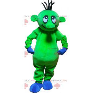 Flashy funny green alien mascot - Redbrokoly.com