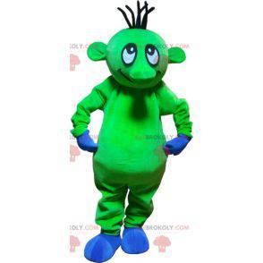 Flashy funny green alien mascot - Redbrokoly.com