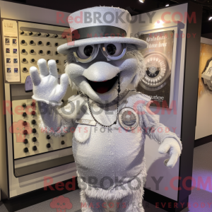 Sølv Phone maskot kostume...